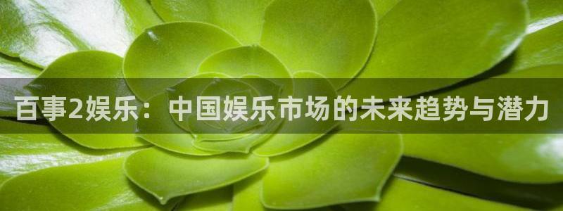 mg不朽情缘k：百事2娱乐：中国娱乐市场的未来趋势与潜力